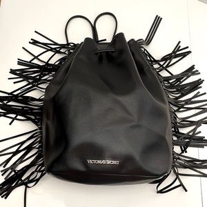 Victorias Secret Fringe Drawstring Backpack